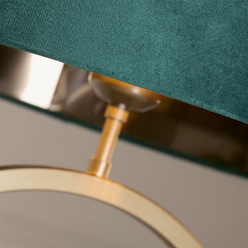 Searchlight-93102EM - Elegant - Bronze Table Lamp with Emerald Velvet Shade