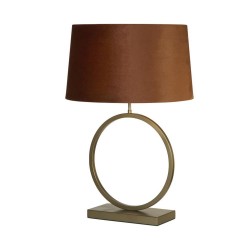 Elegant - Bronze Table Lamp with Orange Velvet Shade