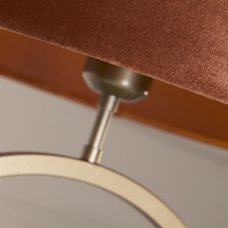 Searchlight-93102OR - Elegant - Bronze Table Lamp with Orange Velvet Shade