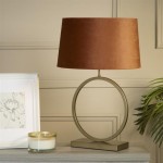 Elegant - Bronze Table Lamp with Orange Velvet Shade
