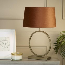 Elegant - Bronze Table Lamp with Orange Velvet Shade