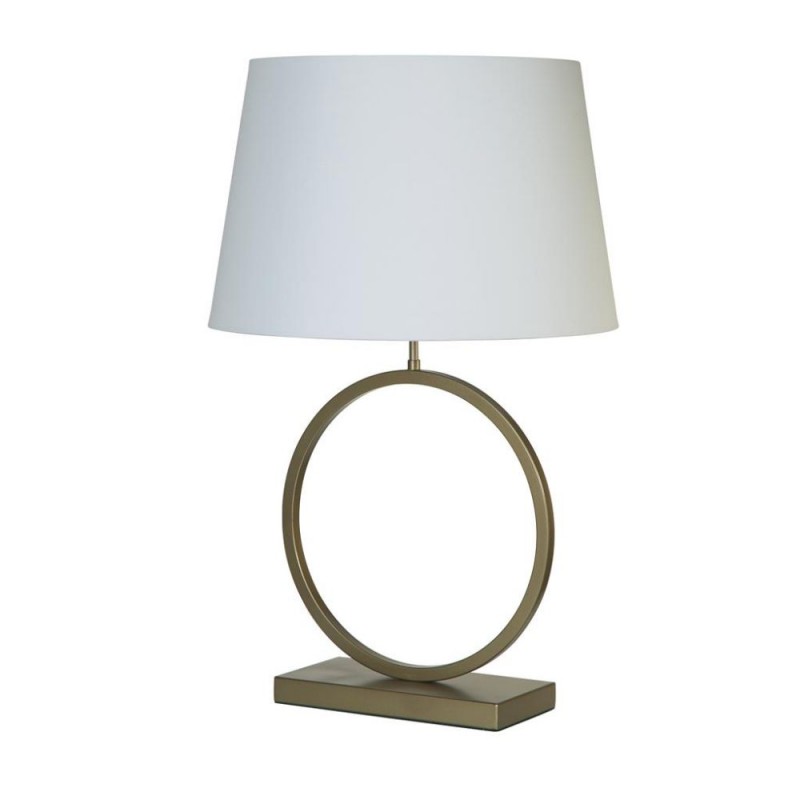 Searchlight-93102WH - Elegant - Bronze Table Lamp with White Shade