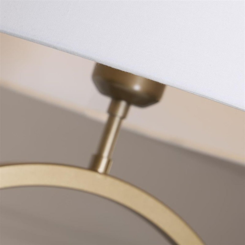 Searchlight-93102WH - Elegant - Bronze Table Lamp with White Shade