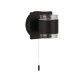 Searchlight-93290-2BK - Tumbler - LED Matt Black & Clear Acrylic Up&Down Wall Lamp