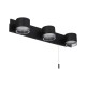 Bathroom Lights - Tumbler - LED Matt Black & Clear Acrylic 3 Light Wall Lamp Searchlight-93290-3BK - Tumbler - LED Matt Black & Clear Acrylic 3 Light Wall Lamp
