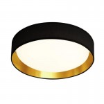 Gianna - LED Black with Gold Fabric & White Small Flush Gianna - LED Black with Gold Fabric & White Small Flush