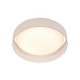 Searchlight-9371-37WH - Gianna - LED White Fabric Small Flush with Diffuser