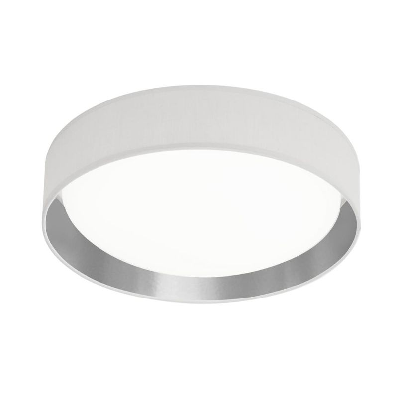 Searchlight-9371-37WSI - Gianna - White & Silver LED Flush with White Diffuser