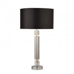 Kylie - Black Shade & Chrome with Glass Table Lamp Kylie - Black Shade & Chrome with Glass Table Lamp
