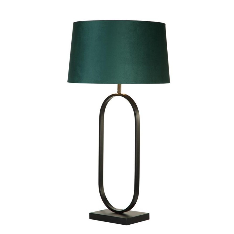 Searchlight-94101EM - Modish - Black Table Lamp with Emerald Velvet Shade