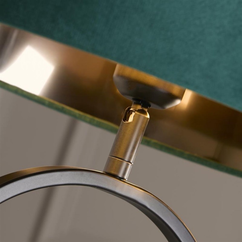 Searchlight-94101EM - Modish - Black Table Lamp with Emerald Velvet Shade