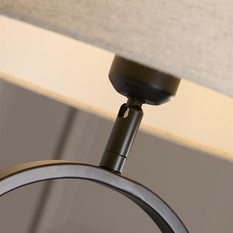 Searchlight-94101NA - Modish - Black Table Lamp with Natural Shade