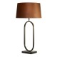 Searchlight-94101OR - Modish - Black Table Lamp with Burnt Orange Velvet Shade