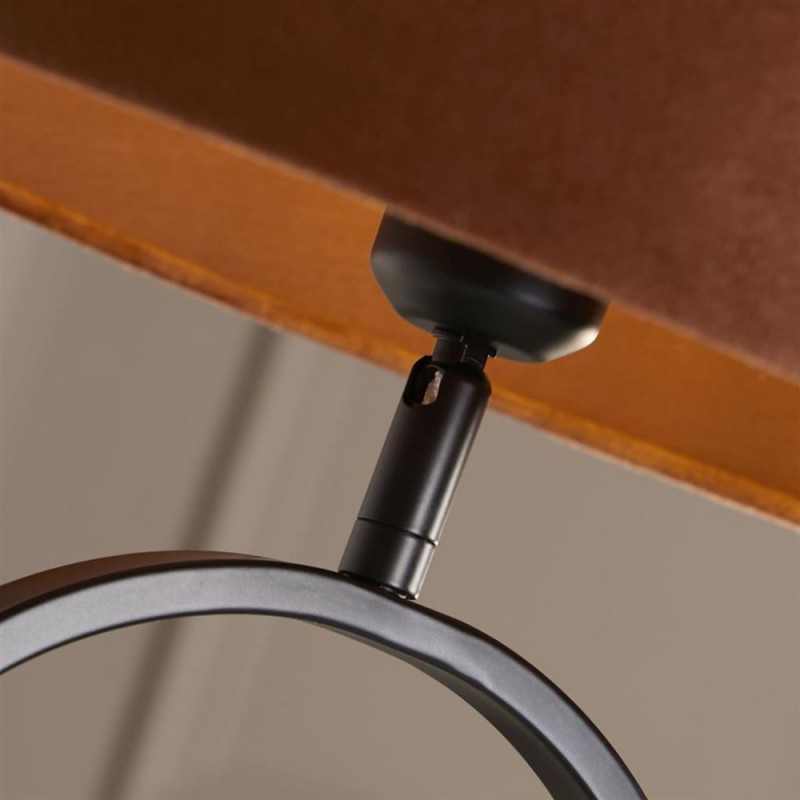 Searchlight-94101OR - Modish - Black Table Lamp with Burnt Orange Velvet Shade