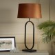 Searchlight-94101OR - Modish - Black Table Lamp with Burnt Orange Velvet Shade