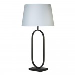 Modish - Black Table Lamp with White Shade