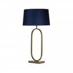 Modish - Bronze Table Lamp with Navy Velvet Shade