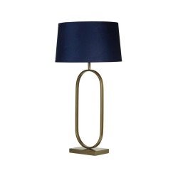 Modish - Bronze Table Lamp with Navy Velvet Shade