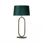 Modish - Bronze Table Lamp with Emerald Velvet Shade
