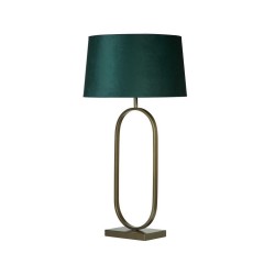 Modish - Bronze Table Lamp with Emerald Velvet Shade