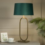 Modish - Bronze Table Lamp with Emerald Velvet Shade
