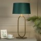 Searchlight-94102EM - Modish - Bronze Table Lamp with Emerald Velvet Shade