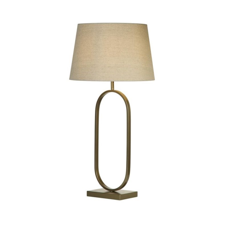 Searchlight-94102NA - Modish - Bronze Table Lamp with Natural Shade