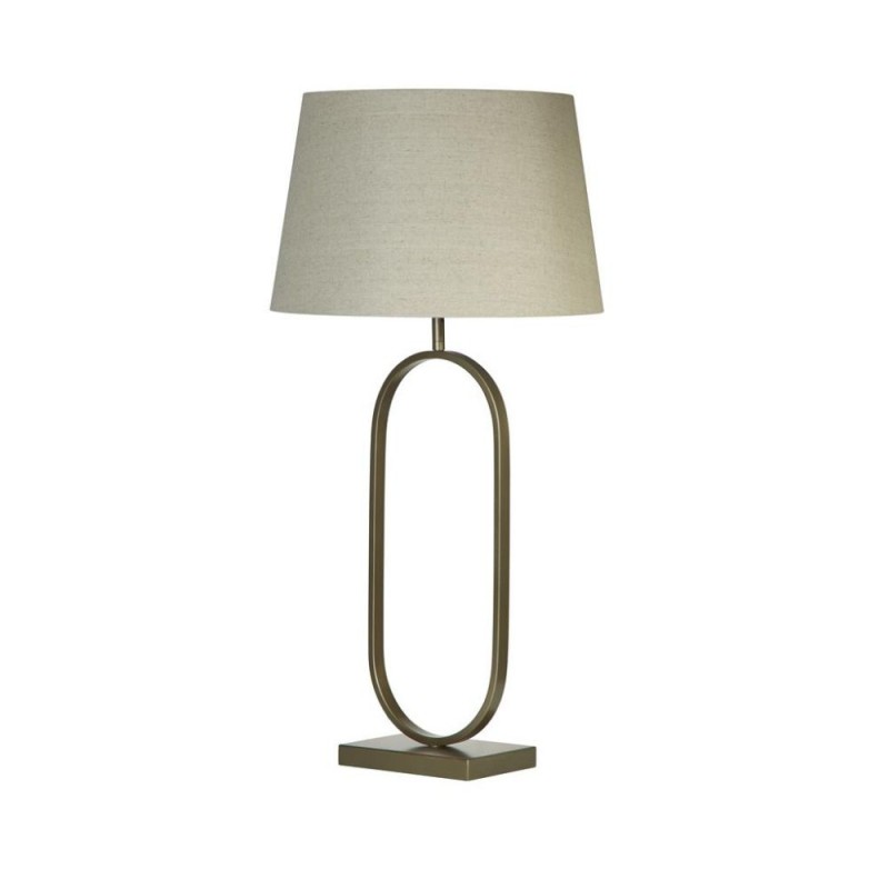 Searchlight-94102NA - Modish - Bronze Table Lamp with Natural Shade