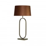 Modish - Bronze Table Lamp with Burnt Orange Velvet Shade