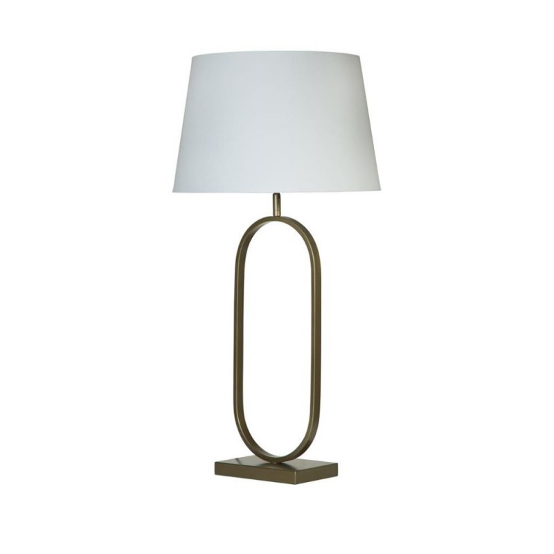 Searchlight-94102WH - Modish - Bronze Table Lamp with White Shade