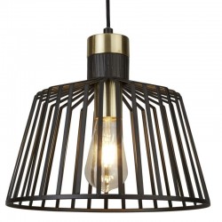 Bird Cage - Black & Satin Brass Cage Pendant Bird Cage - Black & Satin Brass Cage Pendant