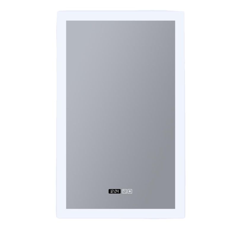 Searchlight-94721 - Bathroom Mirrors - LED Rectangle Mirror with Digital Clock