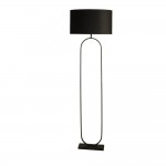 Modish - Black Floor Lamp with Black Velvet Shade