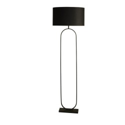 Modish - Black Floor Lamp with Black Velvet Shade