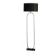 Searchlight-95101BK - Modish - Black Floor Lamp with Black Velvet Shade