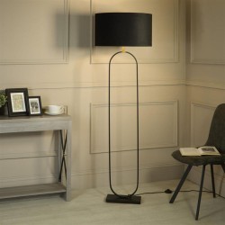 Modish - Black Floor Lamp with Black Velvet Shade