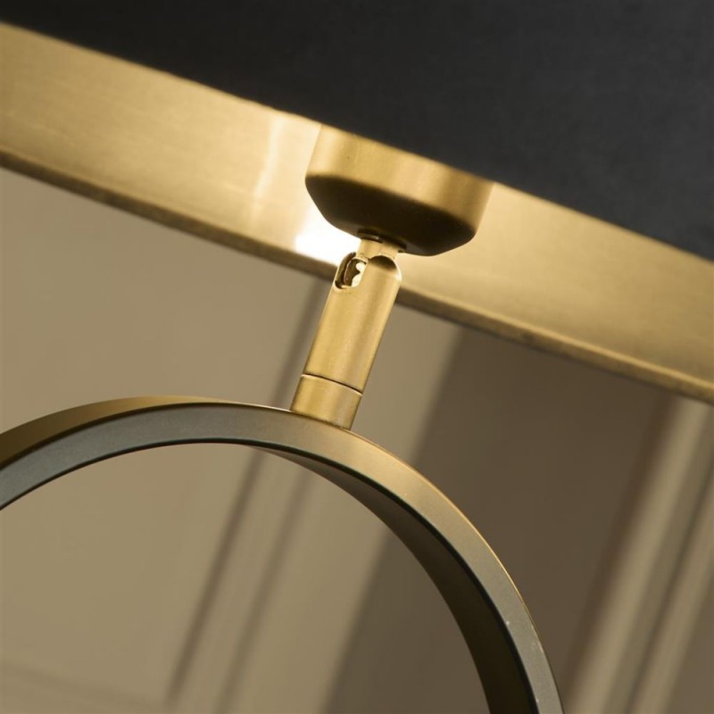 Searchlight-95101DGY - Modish - Black Floor Lamp with Dark Grey Velvet Shade