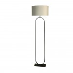 Modish - Black Floor Lamp with Grey Velvet Shade