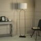 Searchlight-95101GY - Modish - Black Floor Lamp with Grey Velvet Shade