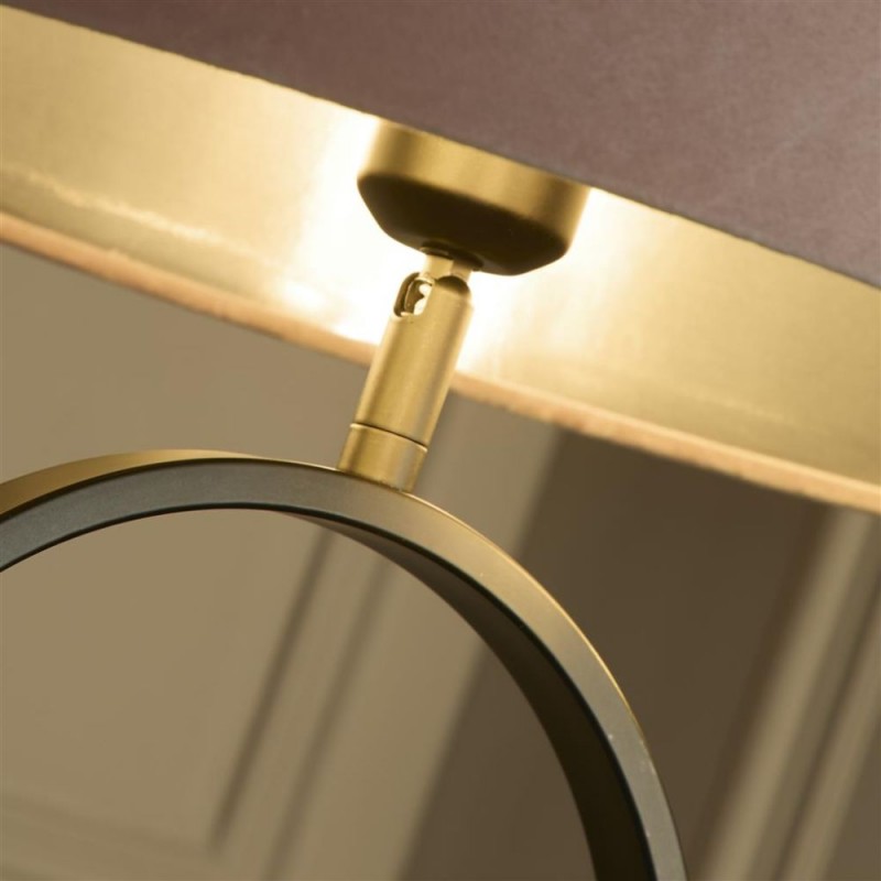 Searchlight-95101PI - Modish - Black Floor Lamp with Pink Velvet Shade