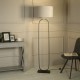 Searchlight-95101TA - Modish - Black Floor Lamp with Taupe Velvet Shade