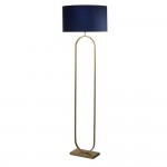Modish - Bronze Floor Lamp with Navy Velvet Shade