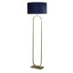 Searchlight-95102AZ - Modish - Bronze Floor Lamp with Navy Velvet Shade