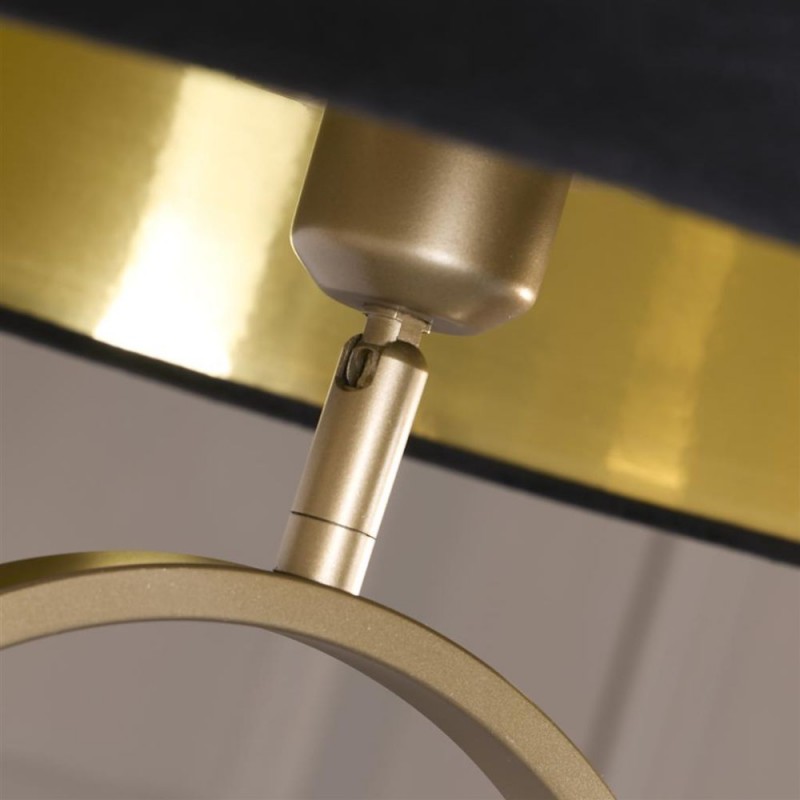 Searchlight-95102BK - Modish - Bronze Floor Lamp with Black Velvet Shade