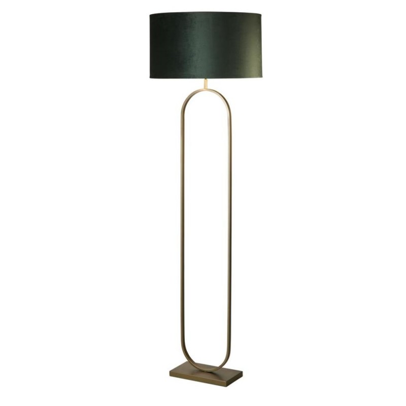 Searchlight-95102GR - Modish - Bronze Floor Lamp with Green Velvet Shade