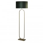 Modish - Bronze Floor Lamp with Green Velvet Shade
