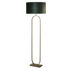 Modish - Bronze Floor Lamp with Green Velvet Shade