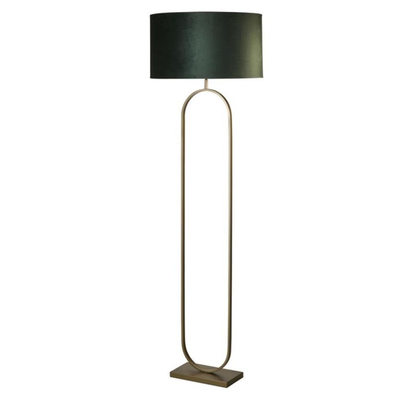 Searchlight-95102GR - Modish - Bronze Floor Lamp with Green Velvet Shade