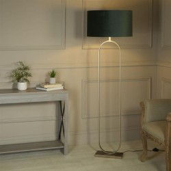 Modish - Bronze Floor Lamp with Green Velvet Shade