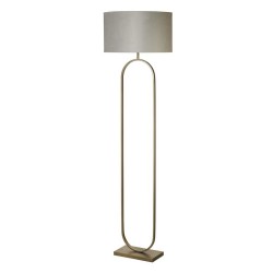 Modish - Bronze Floor Lamp with Grey Velvet Shade
